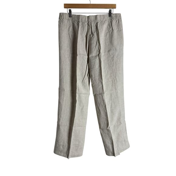 AYR The Alfresco Natural Linen Beige Wide Leg Casual Lightweight Pants Size XL - Picture 10 of 13